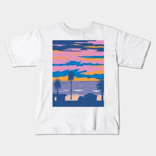 Moonlight State Beach in Encinitas California WPA Poster Art Kids T-Shirt